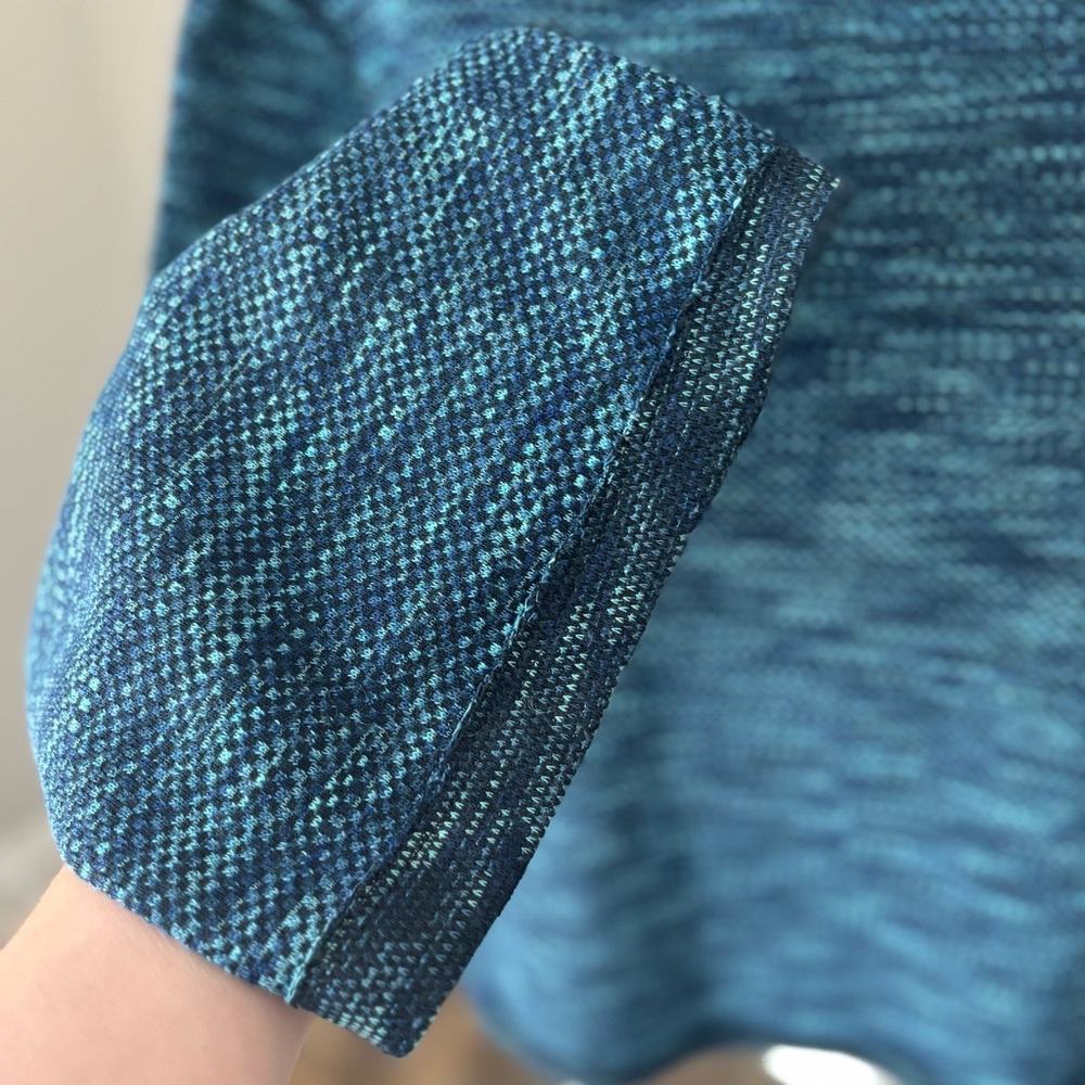 We the Free by Free People Sunny Days Space-Dye Turtleneck Sweater Blue Sz Small - Picture 7 of 10